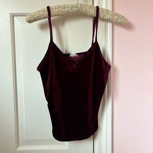 Garage Red Velvet Top